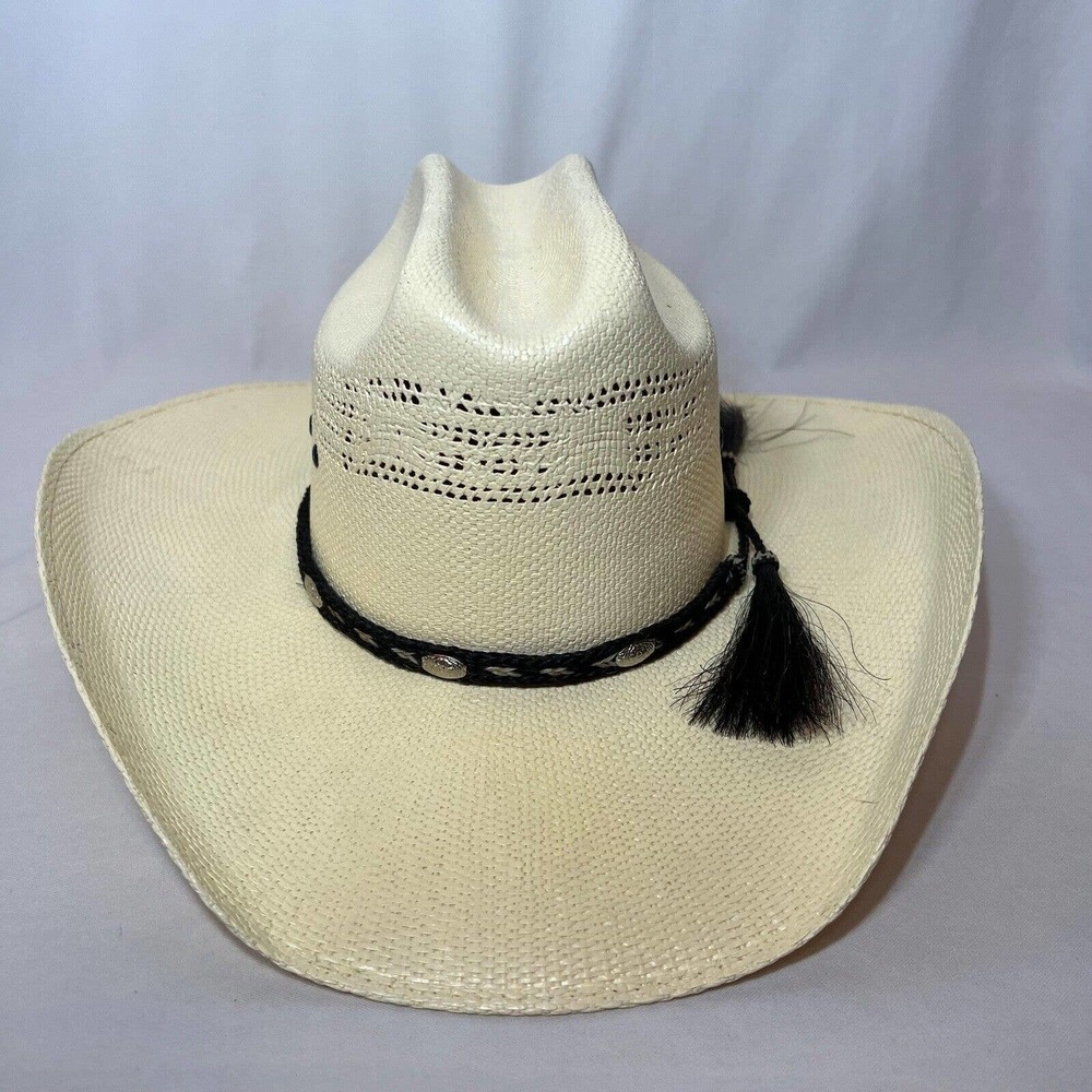Western Cowboy Handmade Hat With Decorative Horse Hair Band 6 3/4 Comfort